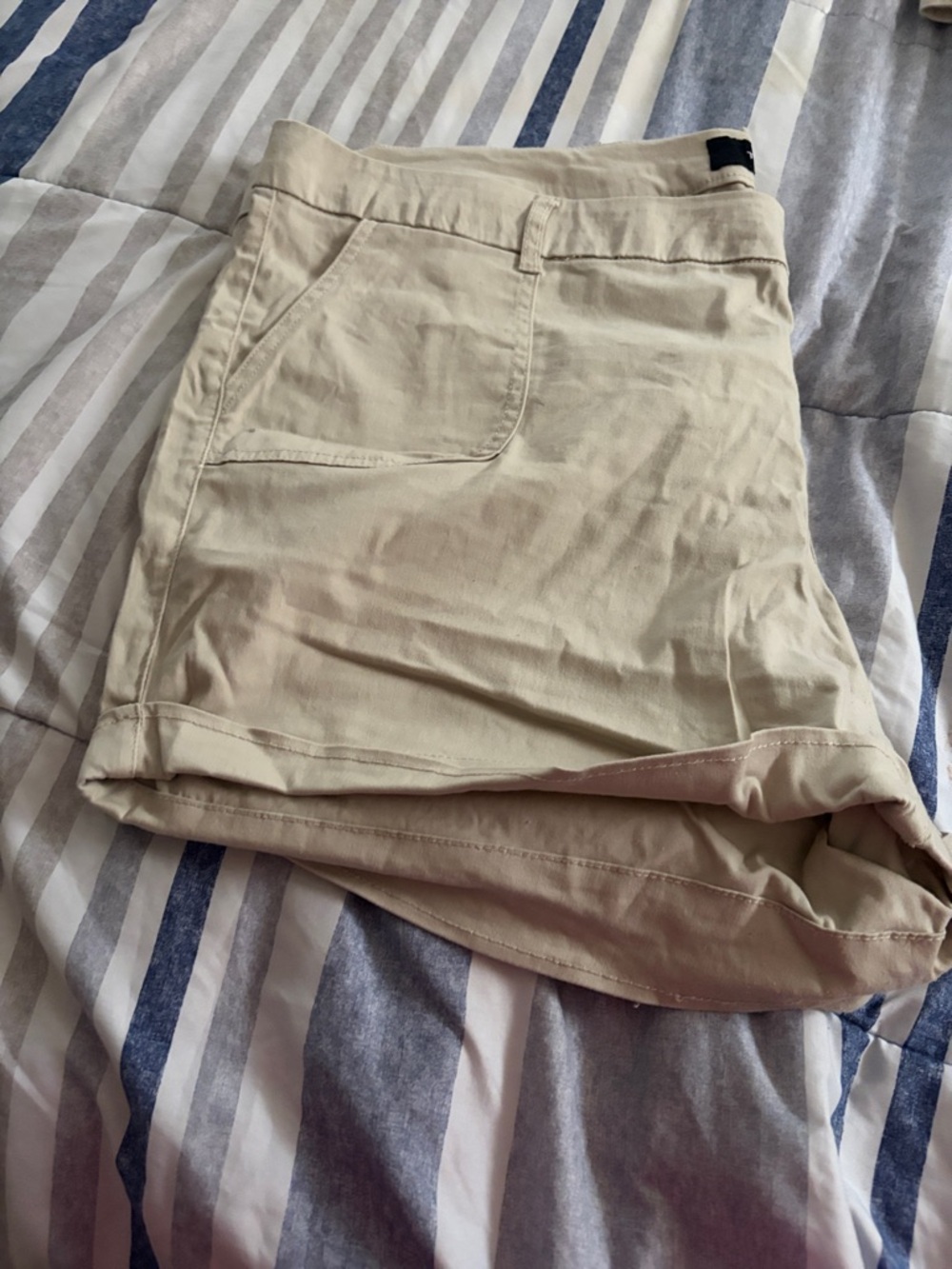 torrid plus size Cream Flat-Front Women’s Shorts